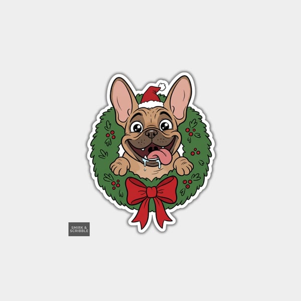 Unique Funny Christmas Sticker Xmas Decal For Adults - Cheeky Dog