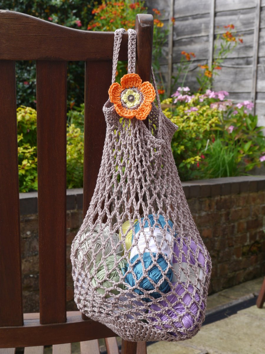 SALE - Crochet Shopping Bag