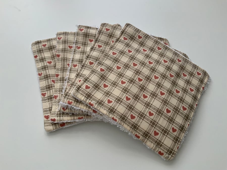 Reusable Bamboo Towelling Cotton Face Wipes, Eco friendly, Washable, Make up pad