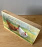 Original painting of hens on reclaimed wood - Image 3