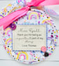 Thank You For Being Part Of My Story,  Rainbow Teacher Gift,  Personalised Hoop  - Image 6
