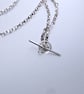 Sterling silver curl pendant - 18" belcher chain - Image 4