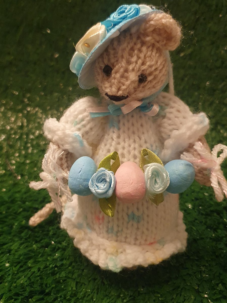Hand Knitted Easter Mouse- Dotty