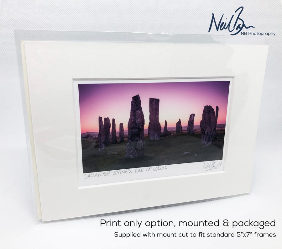 Callanish Stones Isle of Lewis Outer Hebrides - A6 (7" x 5") Unframed Print