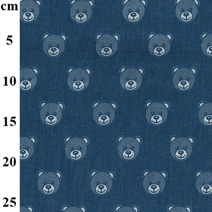 Little Bear Denim Fabric