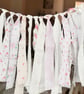  Shabby chic boho rag tie garland  - Image 2