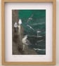 Fulmar Skies - original felted art