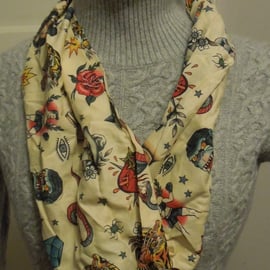 'Flash' Tattoo print Twist Scarf