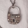 Silver padlock charm