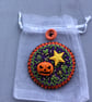 Hand Embroidered Scary Halloween Brooch - Image 3