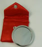 Red shoe pocket mirror with pouch - Image 3