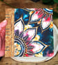 Handbound Watercolour Sketchbook, Mandala Flower, Cotton Rag Paper, Artist Gift