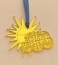 Yellow mirrored acrylic weather decoration - Image 1