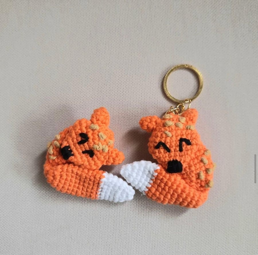 Amigurumi Keychain,Knitted Keychain,Gift for him-her