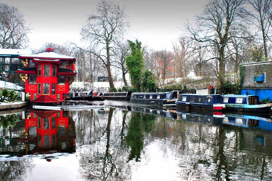 Narrow Boats Regent's Canal London Photograph Print