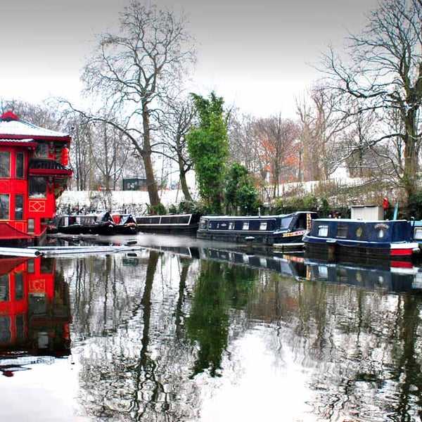 Narrow Boats Regent's Canal London Photograph Print