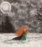 Goddess Brigid canvas painting litha 