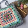 Crochet Giant Granny Square Tote Bag 
