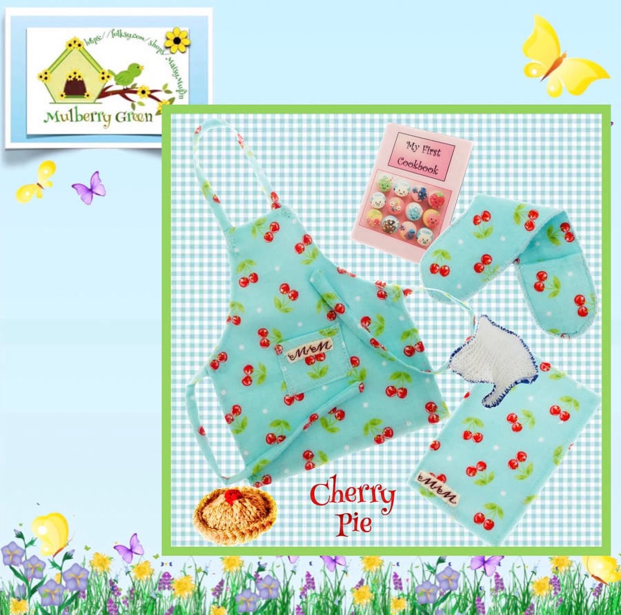 Cherry Pie Baking Outfit to fit the Mulberry Green characters 
