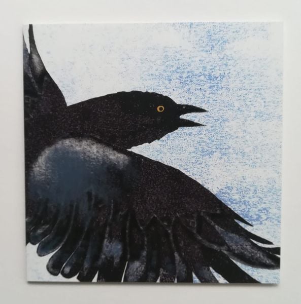 Black Bird Greetings Card