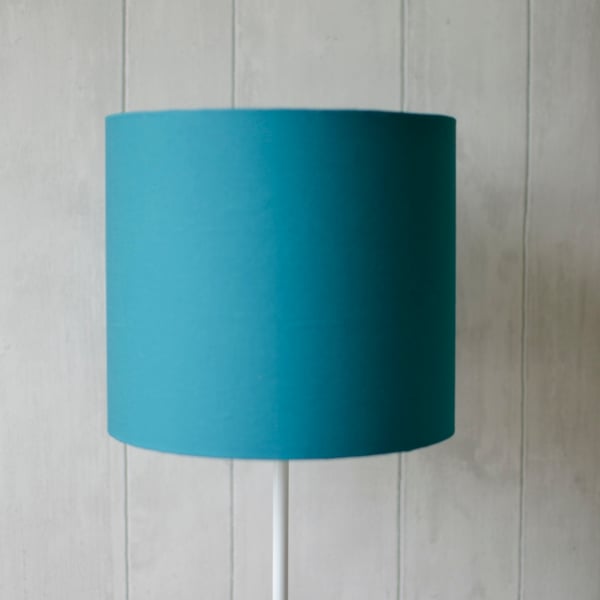 20cm Turquoise Lampshade, Turquoise lamp shade, Teal lampshade, drum lampshade