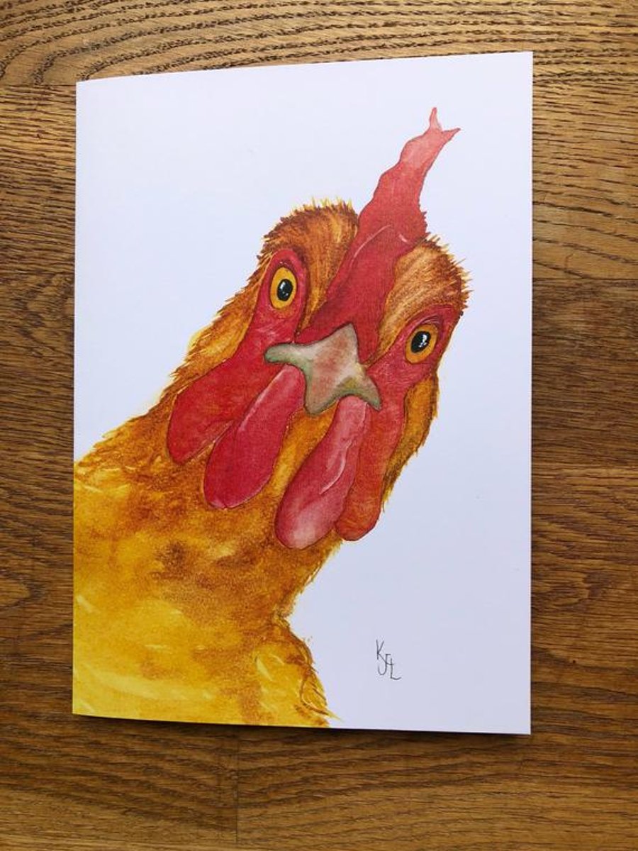 A5 blank card of Crooklets Chook - 