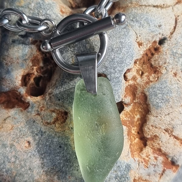 Chunky Seaham seaglass bracelet 