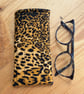 Leopard Print Quilted Fabric Glasses Case - Image 2