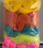 100g Wool Fibre Pack -brights