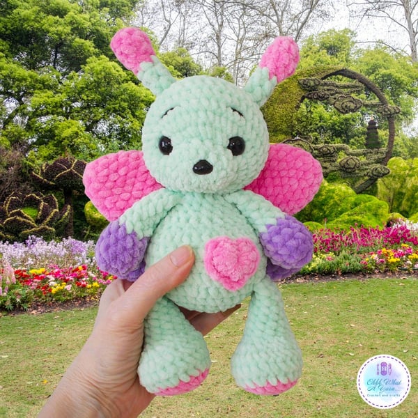 Crochet pastel butterfly soft toy. Butterfly plushie. Crochet toy. UKCA tested.