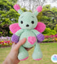Crochet pastel butterfly soft toy. Butterfly plushie. Crochet toy. UKCA tested.