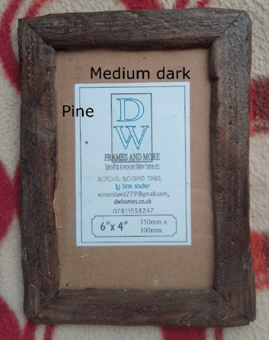 6"x 4" frames in recycled wood