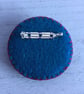 Hand Embroidered Blue Bird Brooch - Image 3