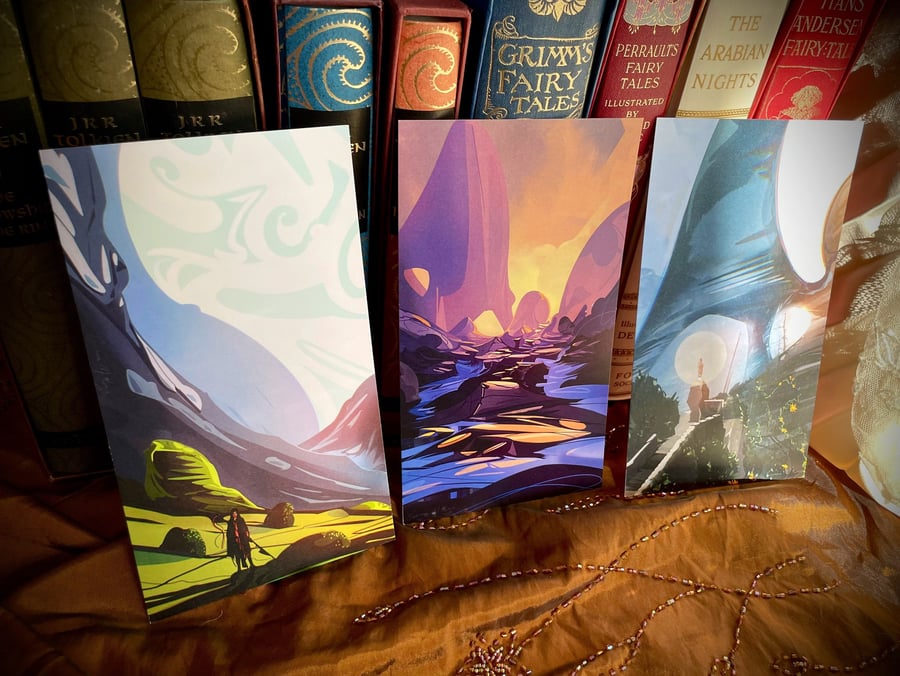Stylised Fantasy TRIPTYCH: Fine Art Prints of T... - Folksy