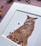 'Marigold' 5" x 5" Mounted Print - Image 2