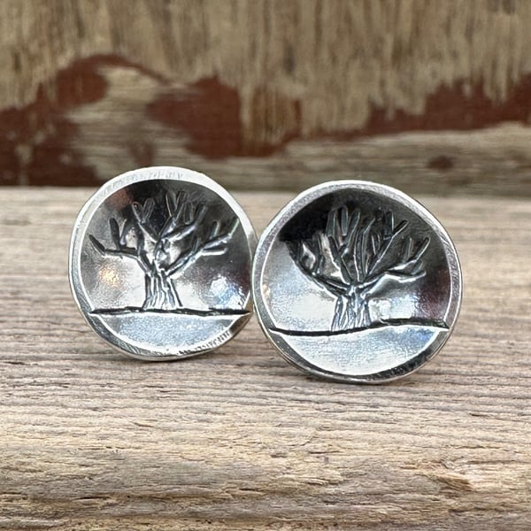 Tree Stud Earrings