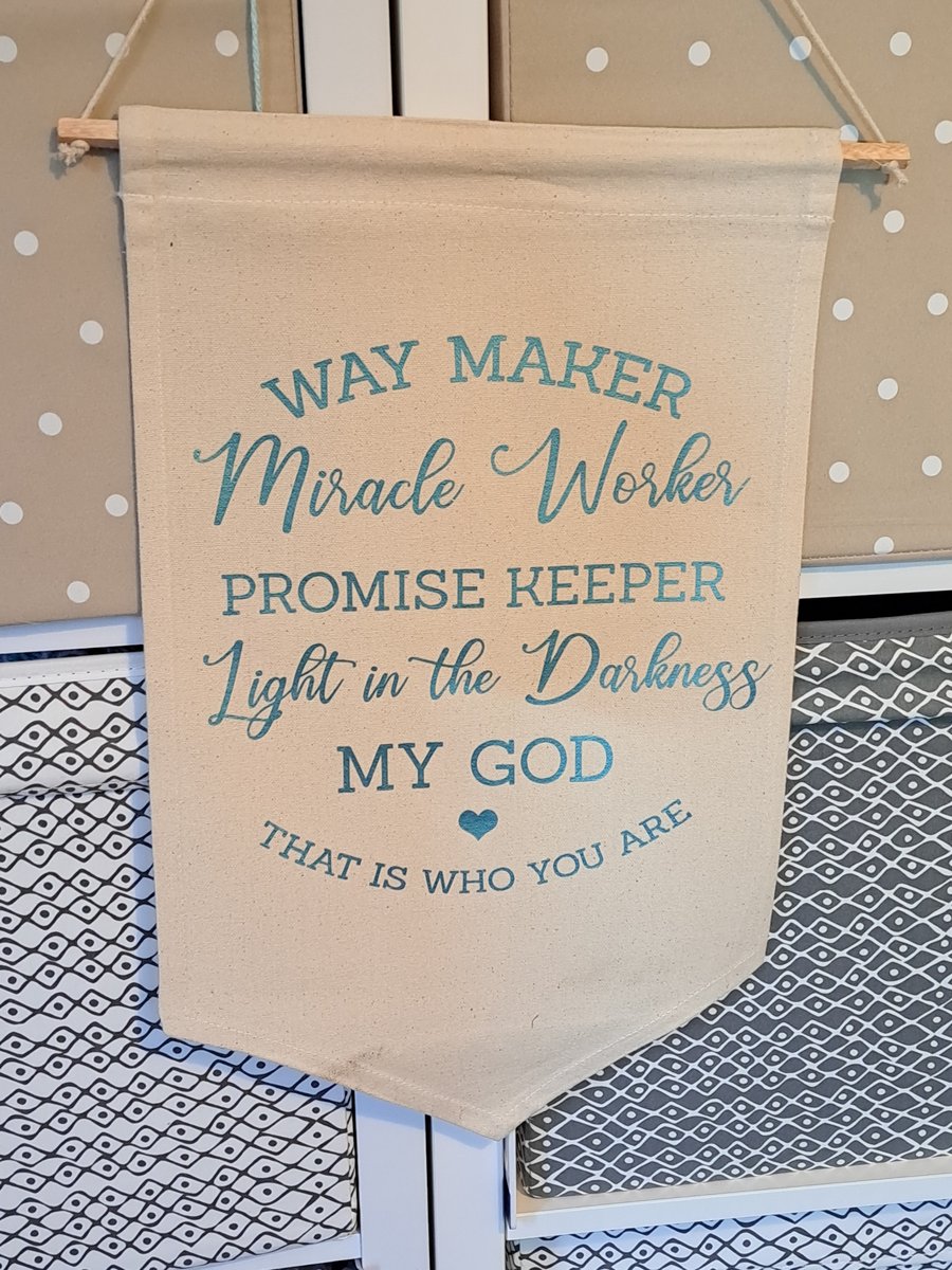 Way Maker hanging banner