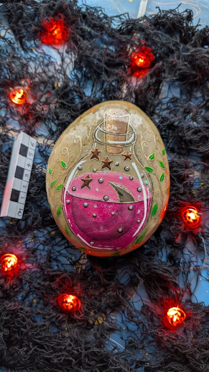 Lunar Magic Painted Rock