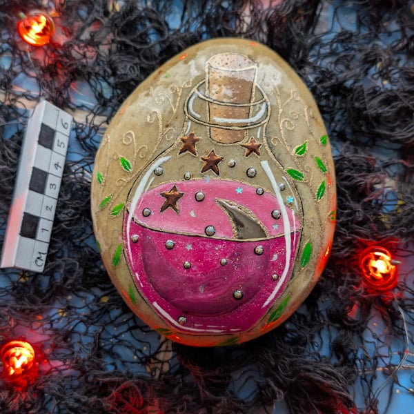 Lunar Magic Painted Rock