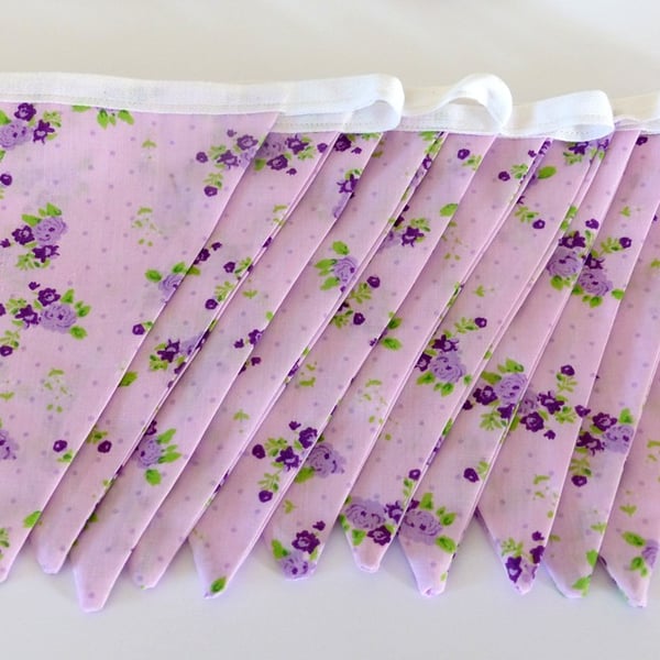 Perfectly Imperfect - Lilac Flower Bunting