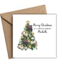 Book Lover Christmas Tree Merry Christmas Card