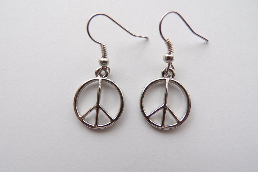 Peace Earrings, Hypoallergenic Peace Earrings