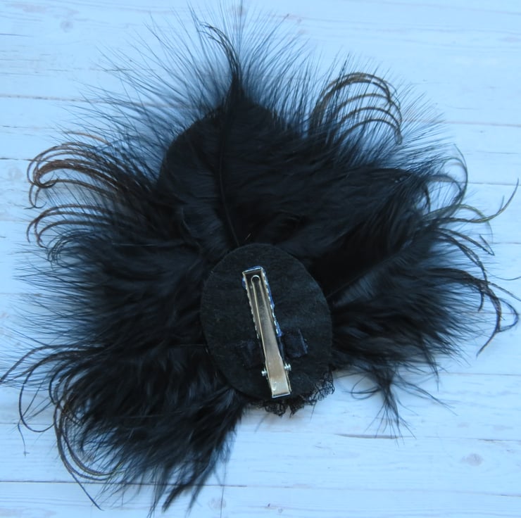 Black feather hair accessories shop