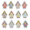 Bird Box buttons, pretty colourful wooden buttons, Crafts, sewing, x 10