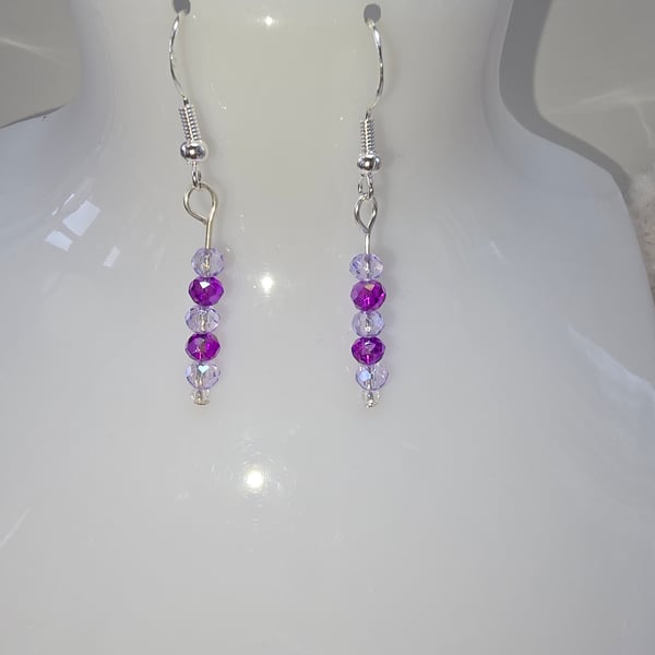 Light and Dark Purple earrings