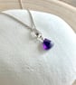 Amethyst Pendant on Sterling Silver 40cm Rope Chain