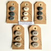 Trio of Beach Pebble Buttons