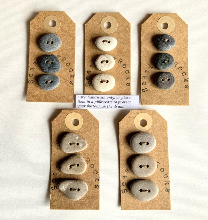 Beach Pebble Buttons