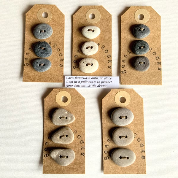 Beach Pebble Buttons