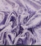 crushed velvet fabric material stretch soft lilac pale purple 1 metre